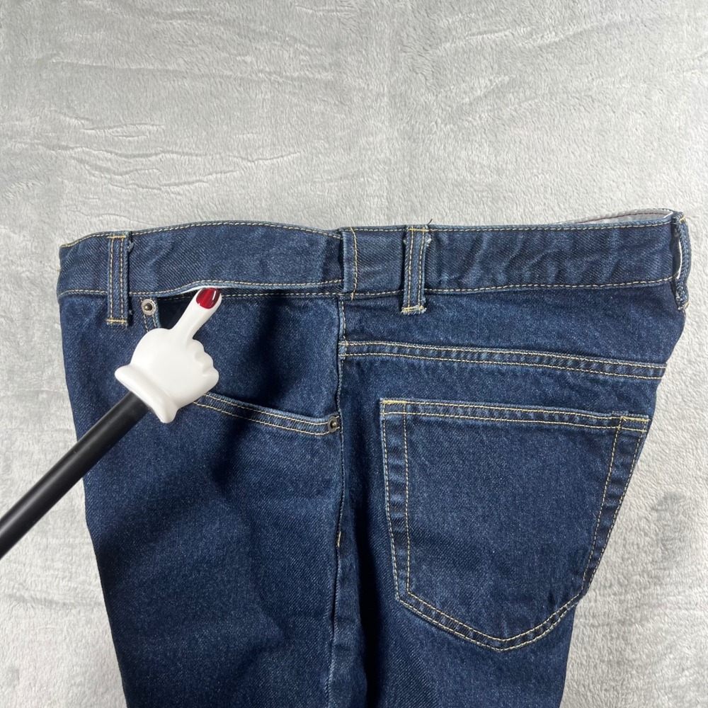 Lands End Womens Tall 10T High Rise Straight Leg Jeans Dark Wash Mom Jeans - Picture 11 of 11